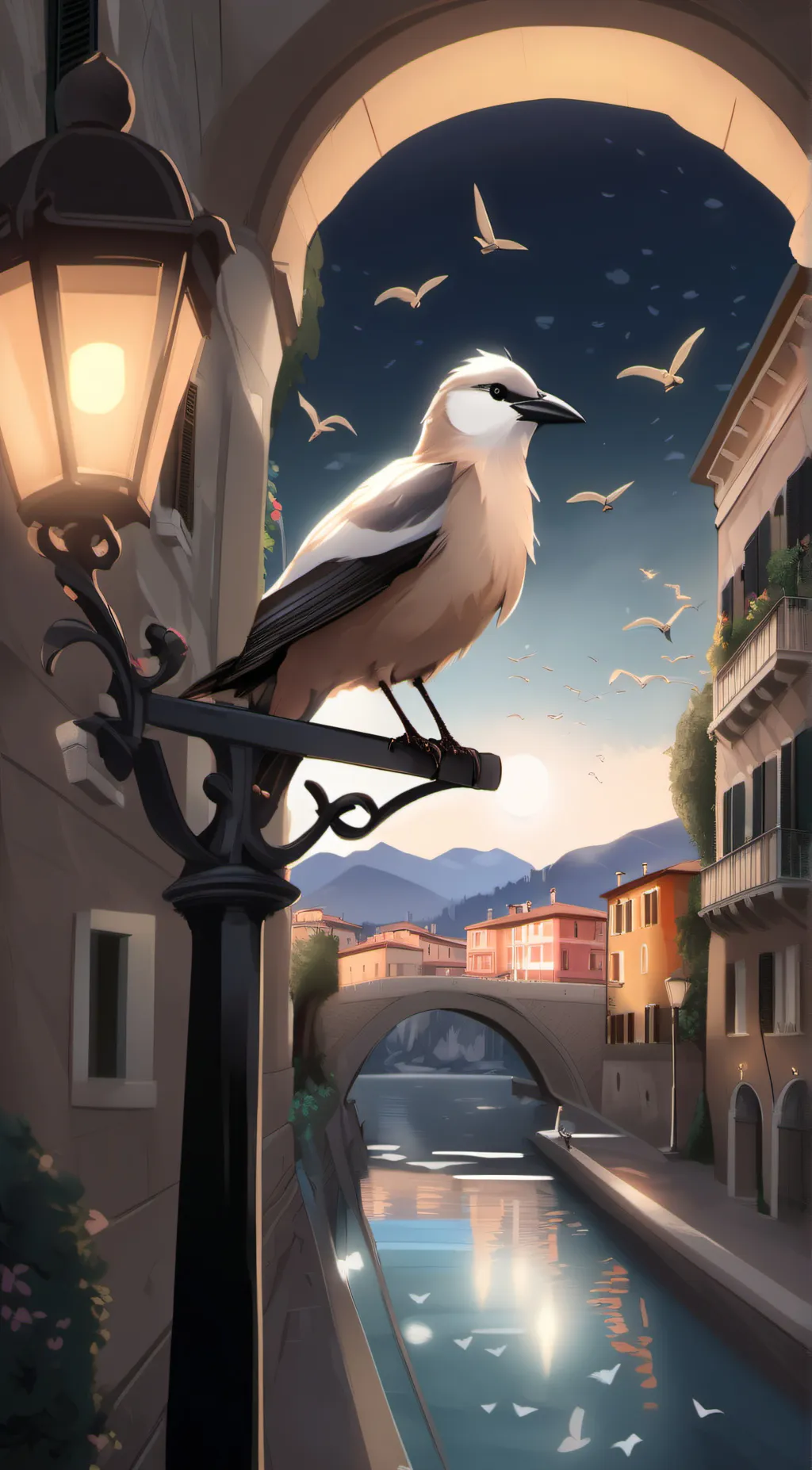 ai character: bird background