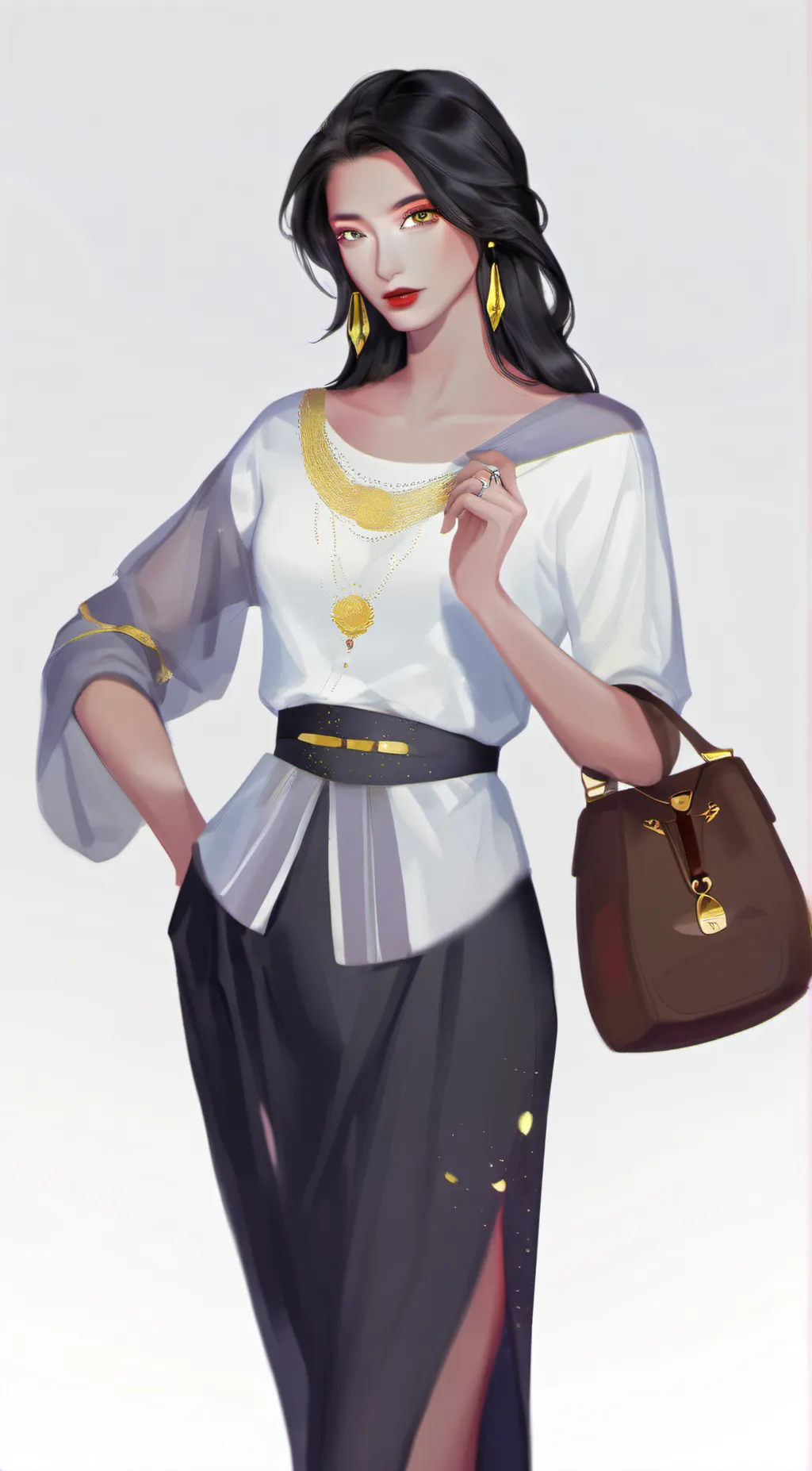 ai character: weird girl background