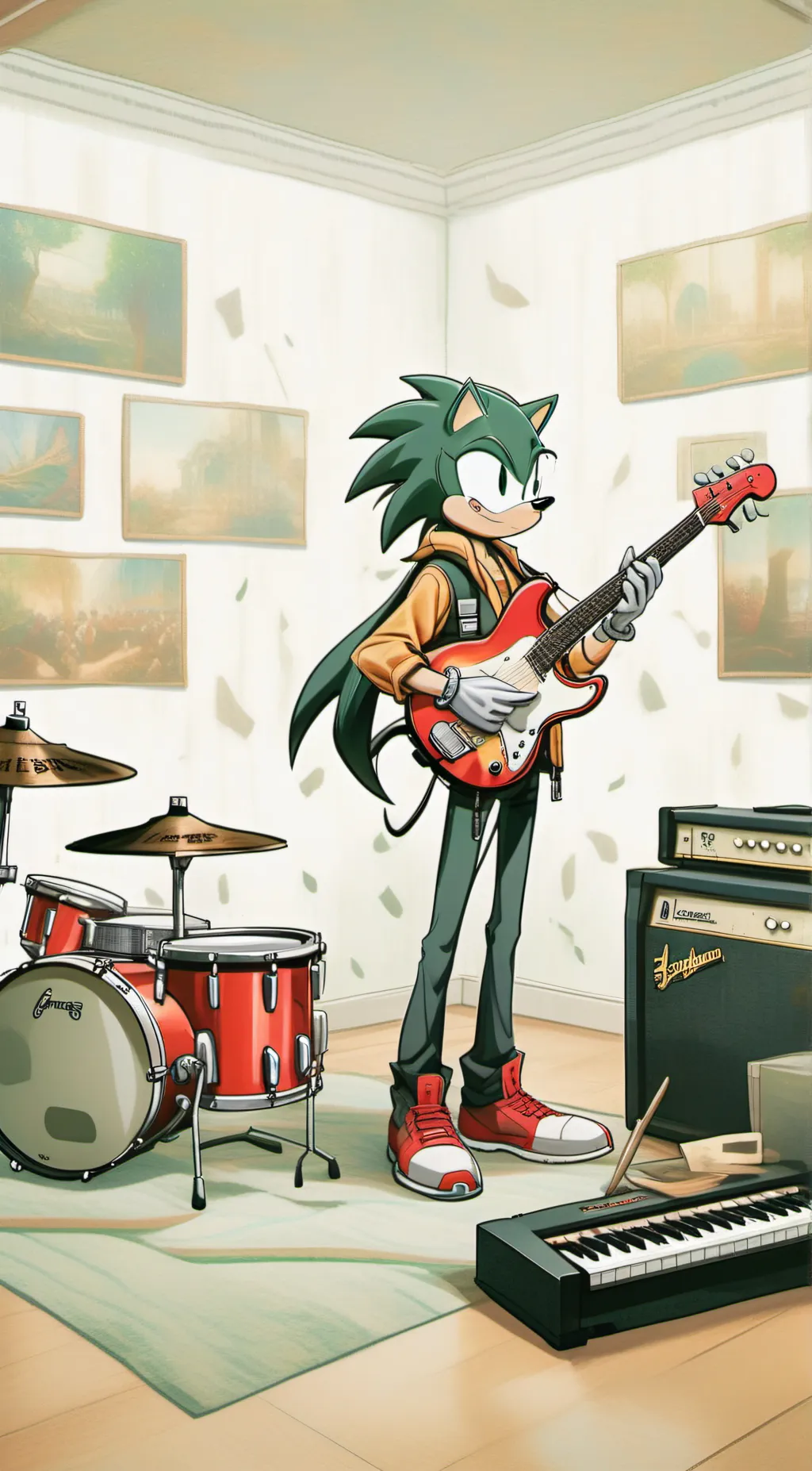 ai character: Mainc the hedgehog background