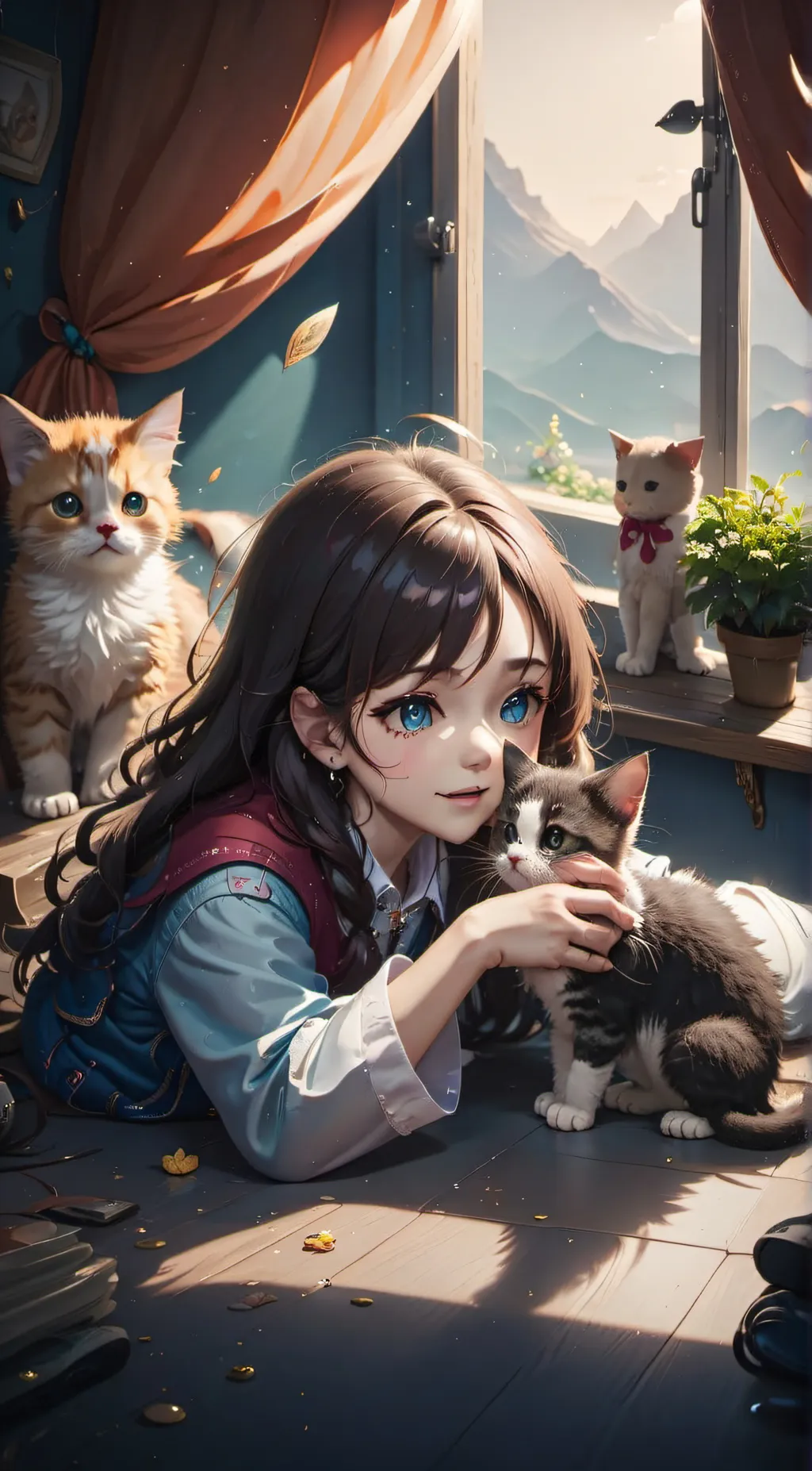 ai character: kitten background