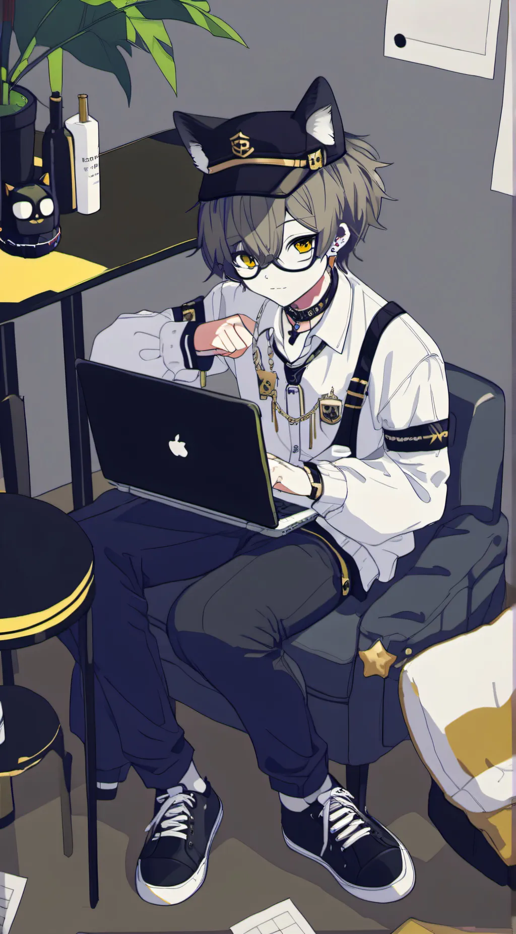 ai character: allin background