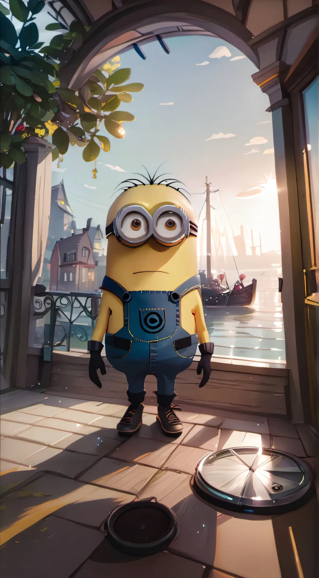 ai character: goofy ahh minion background