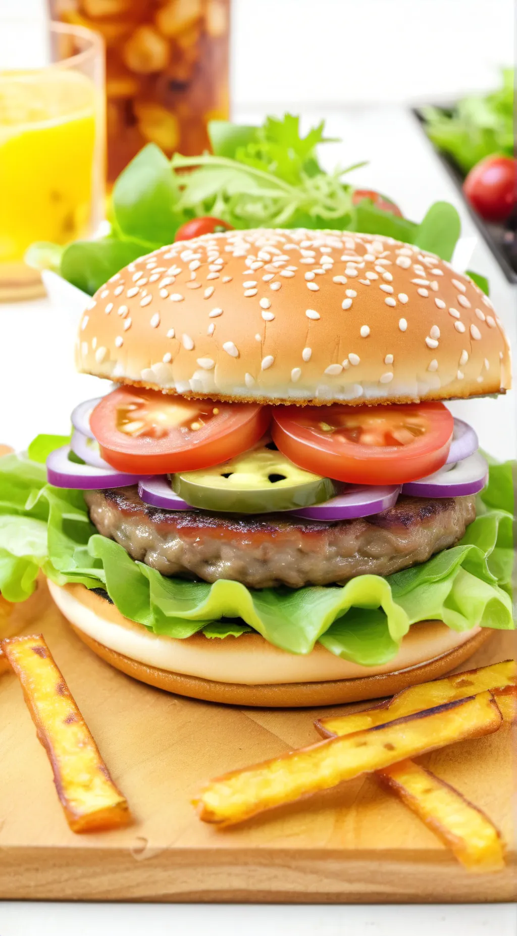 ai character: Super burger background