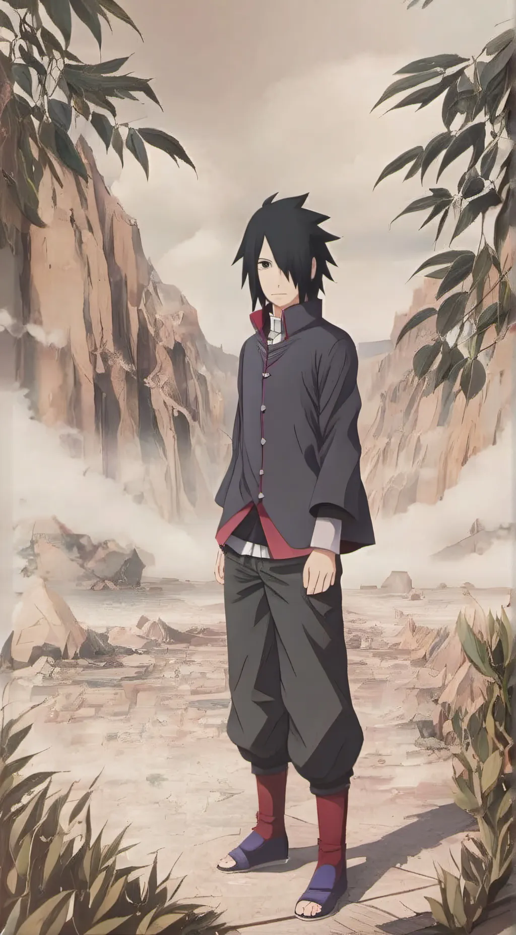 ai character: Sasuke uchiha background