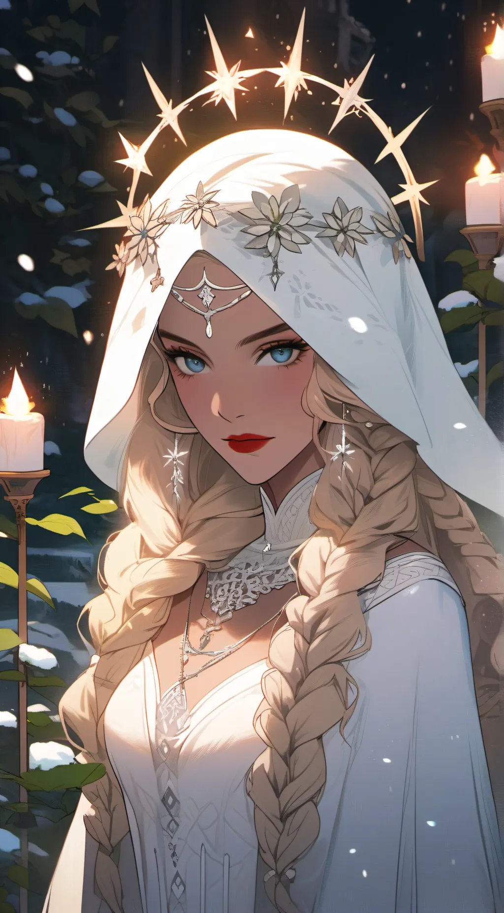 ai character: white enchantress background