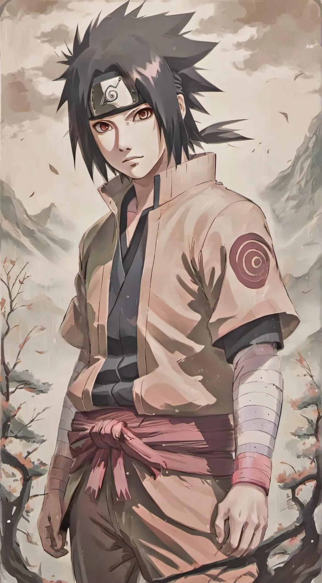 ai character: Sasuke background