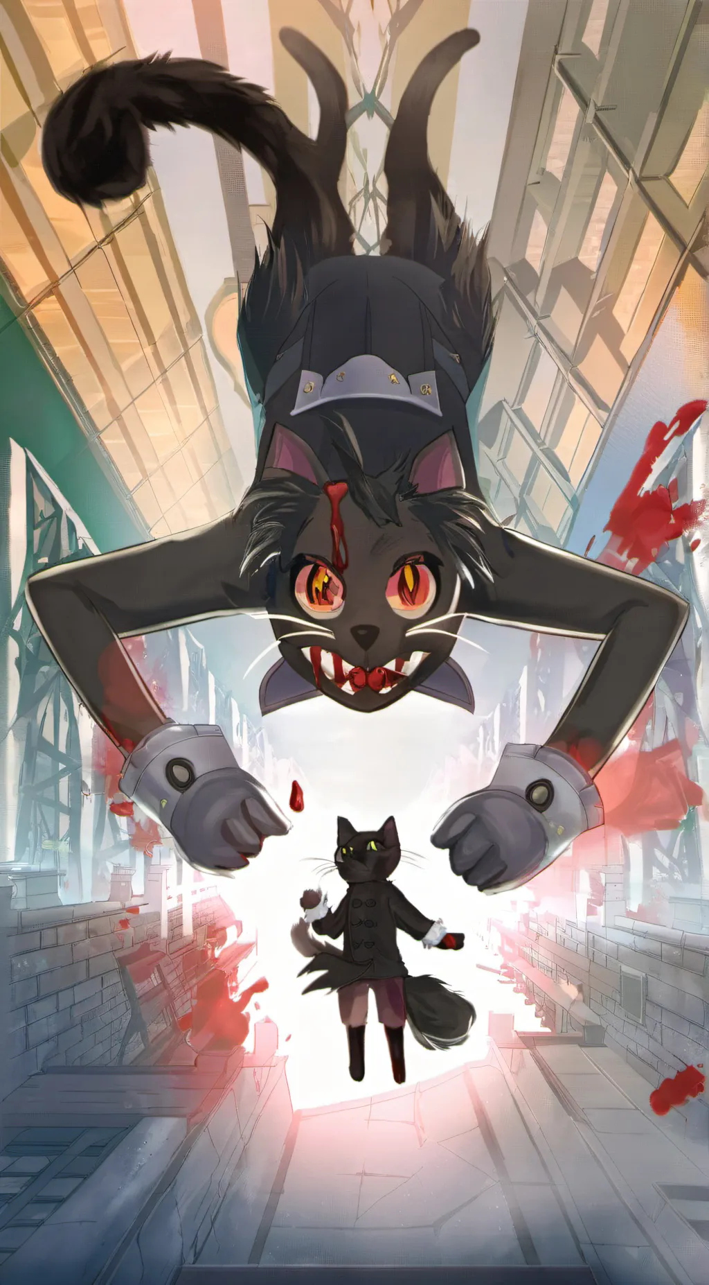 ai character: cartoon cat background