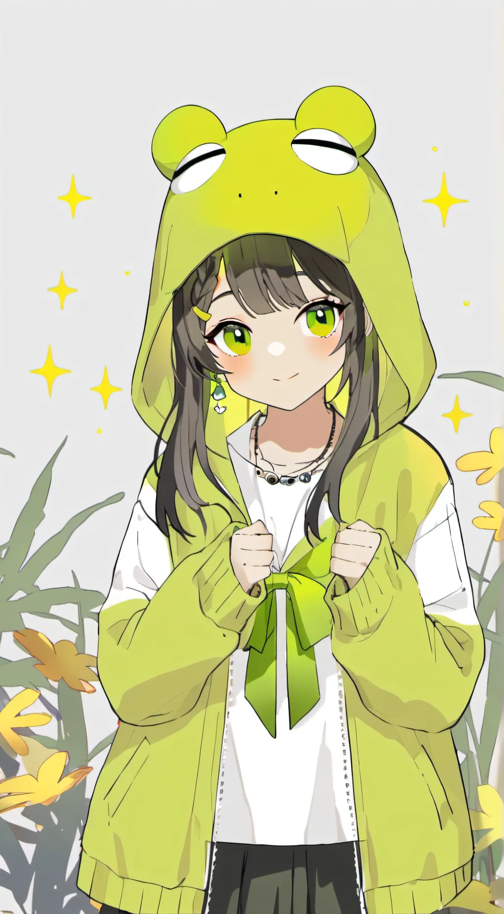ai character: Frog Gal background