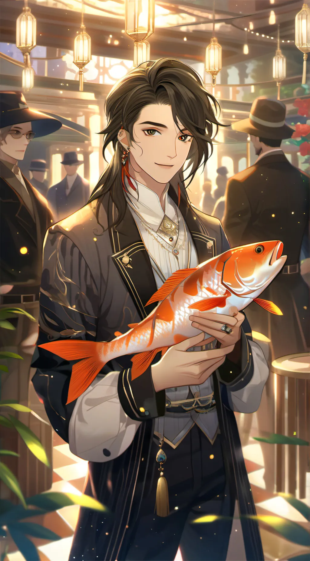 ai character: im a fish background