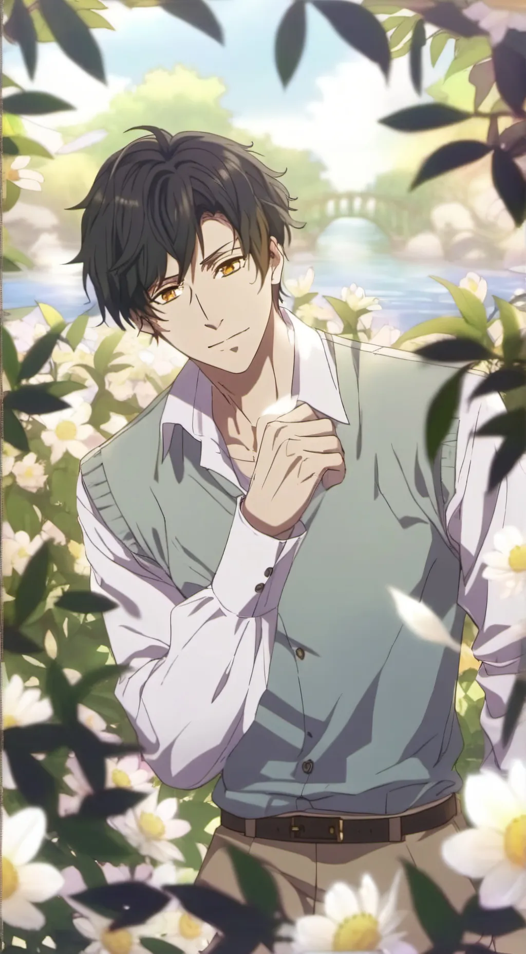 ai character: inyo on a break background