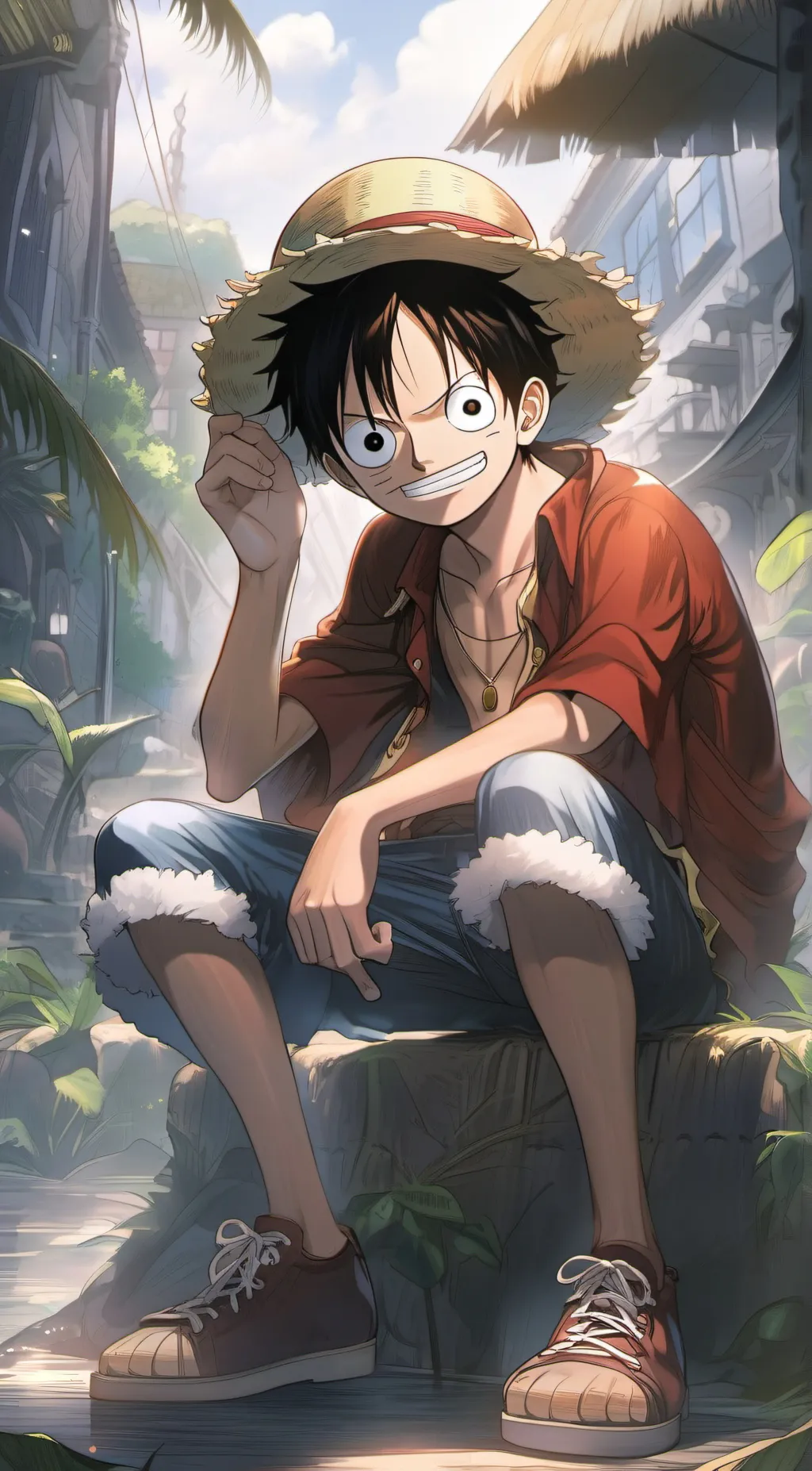 ai character: Monkey D. Tuffy background