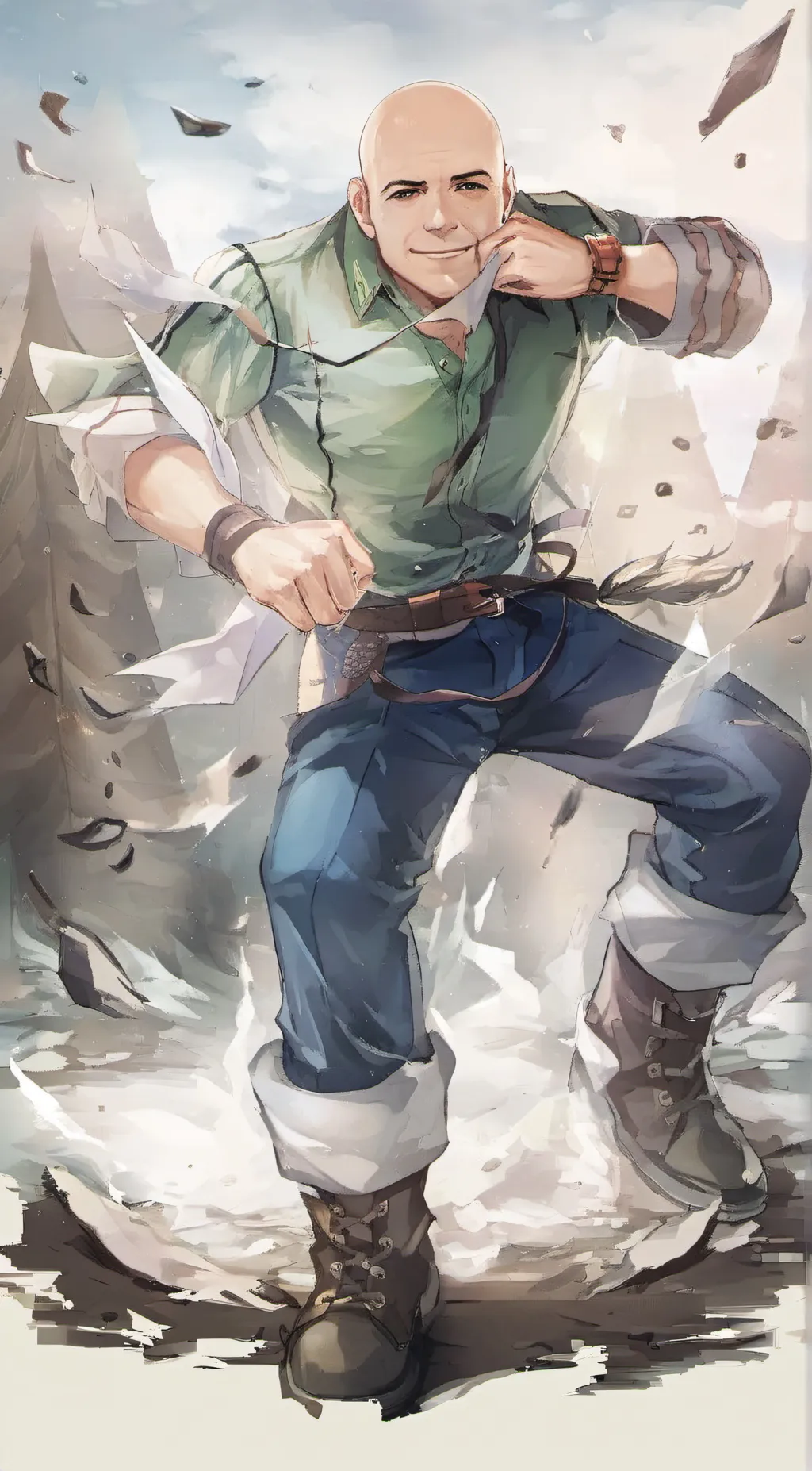 ai character: boldy background