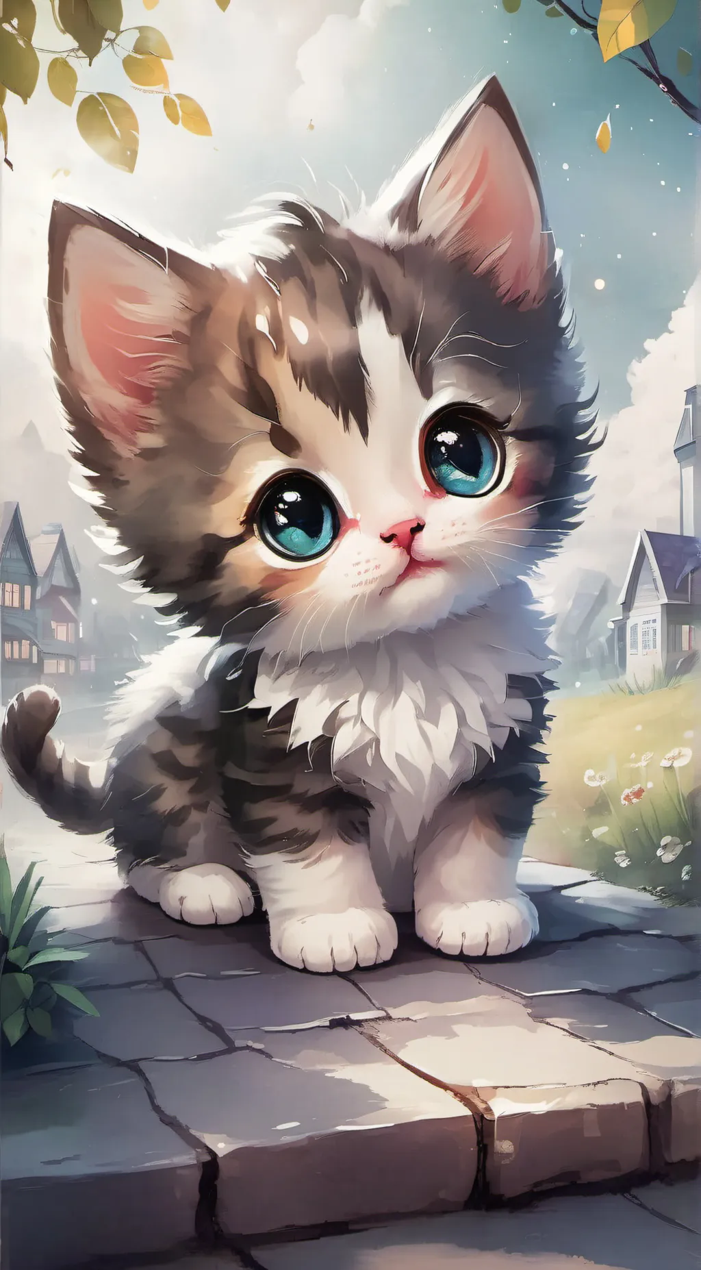 ai character: homeless kitty😿 background