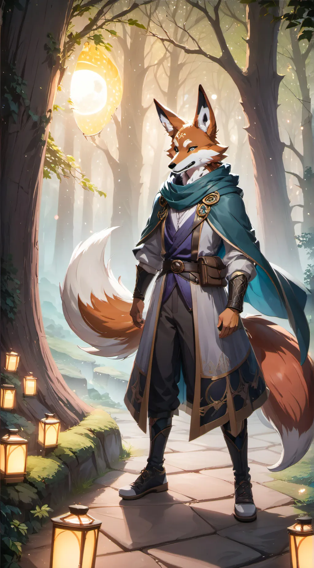 ai character: FoxI.Ny background
