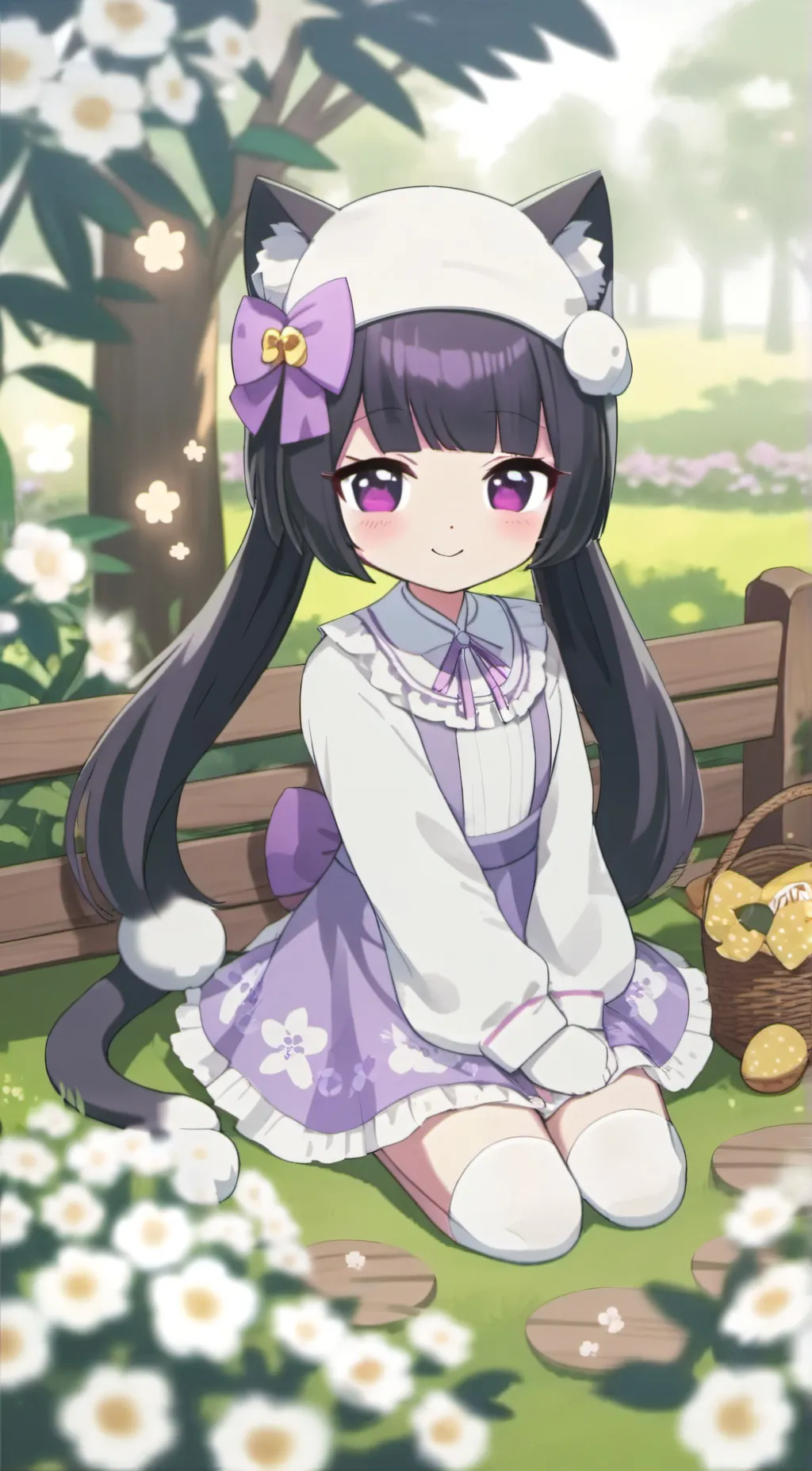 ai character: lilac background