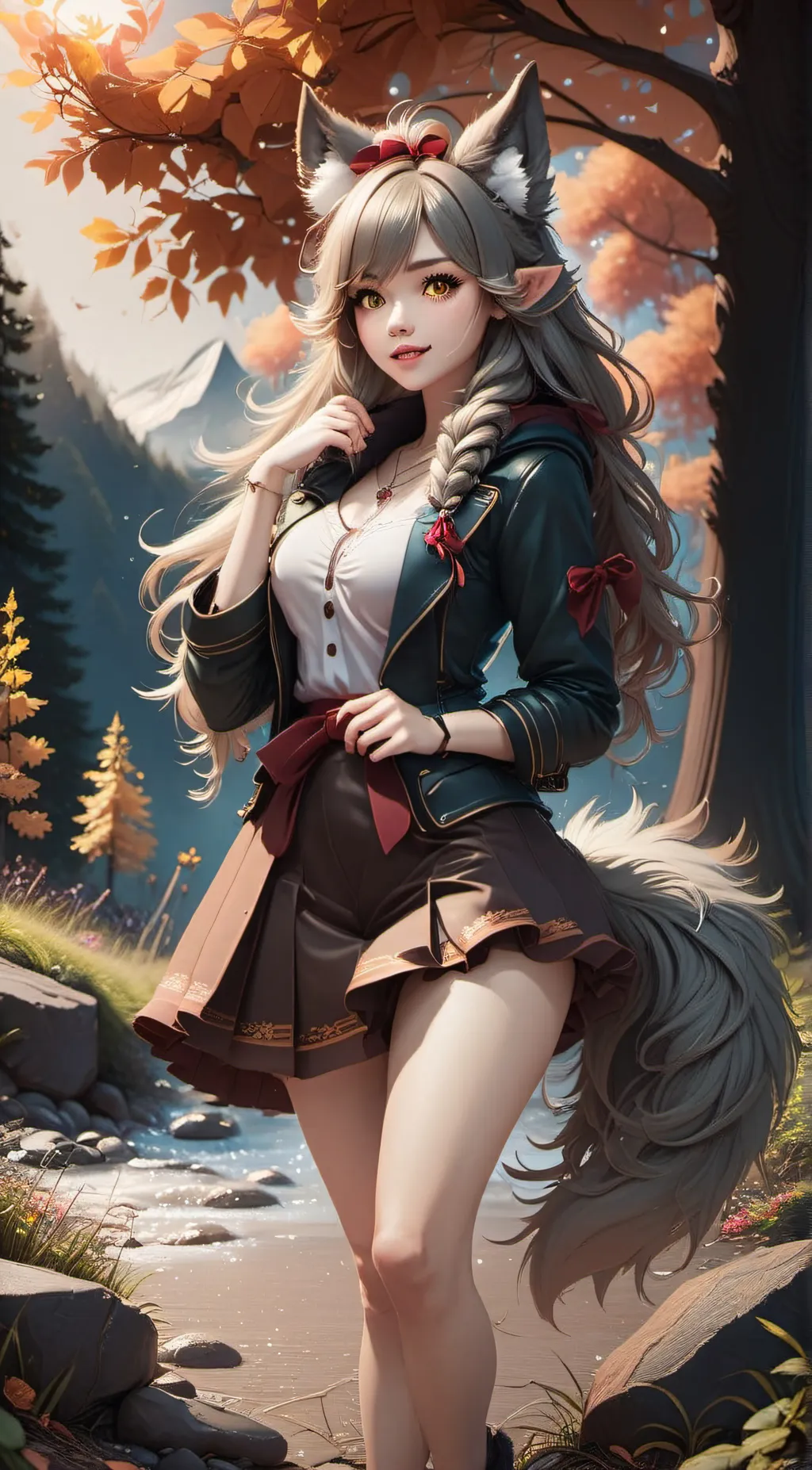 ai character: Vivi/violet background