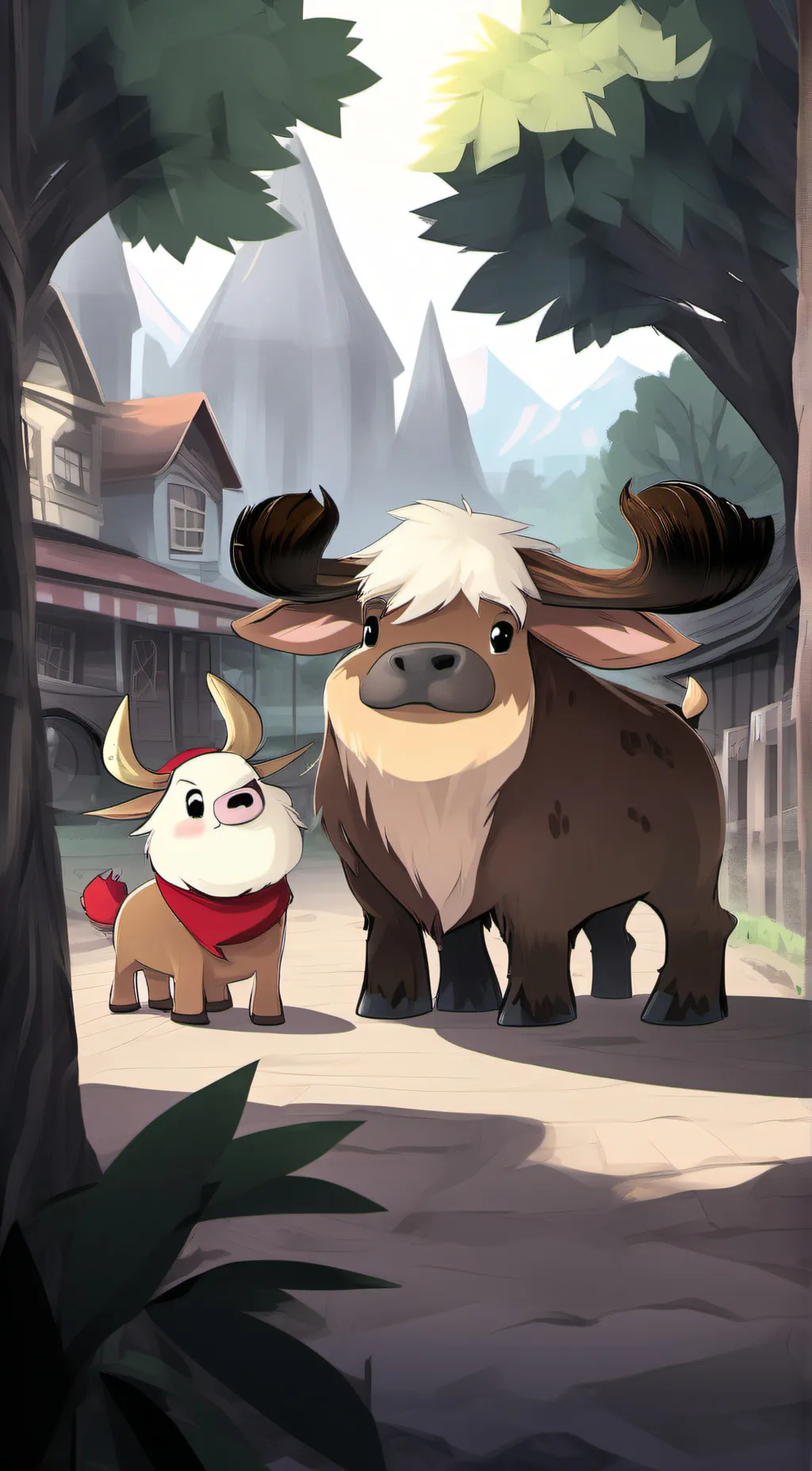 ai character: rood and mood background