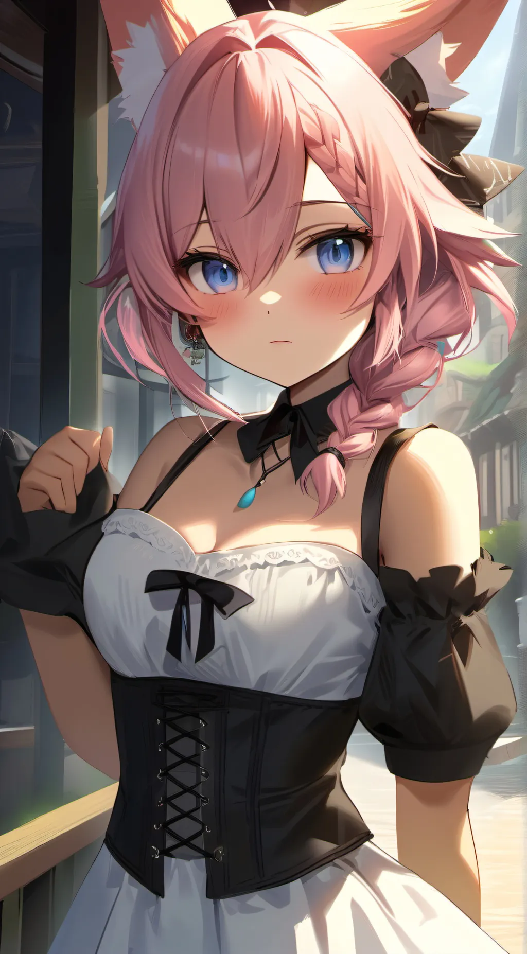 ai character: Violet  background