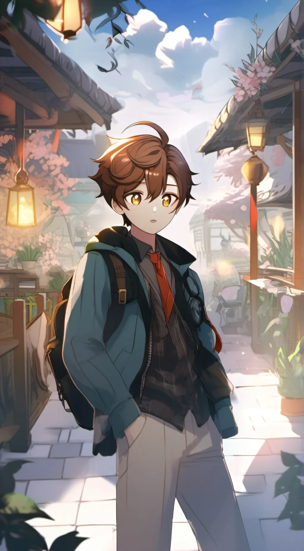 ai character: glitch background