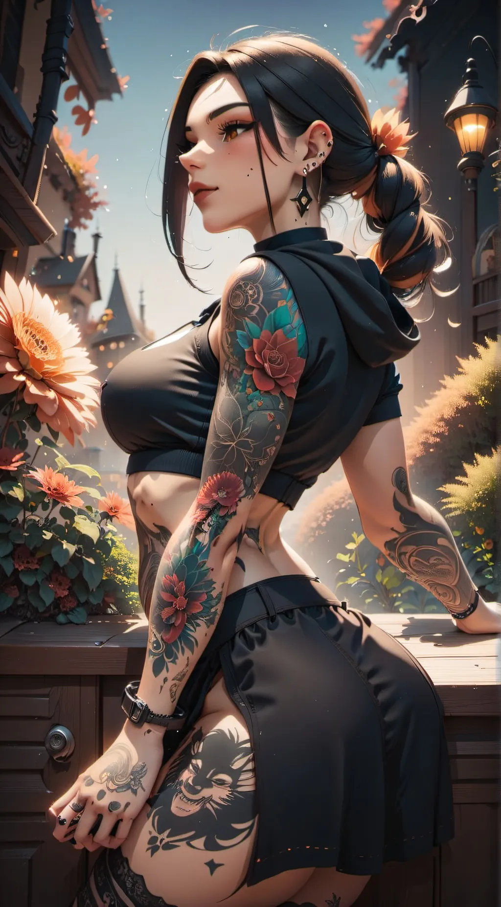 ai character: Liz🖤 background