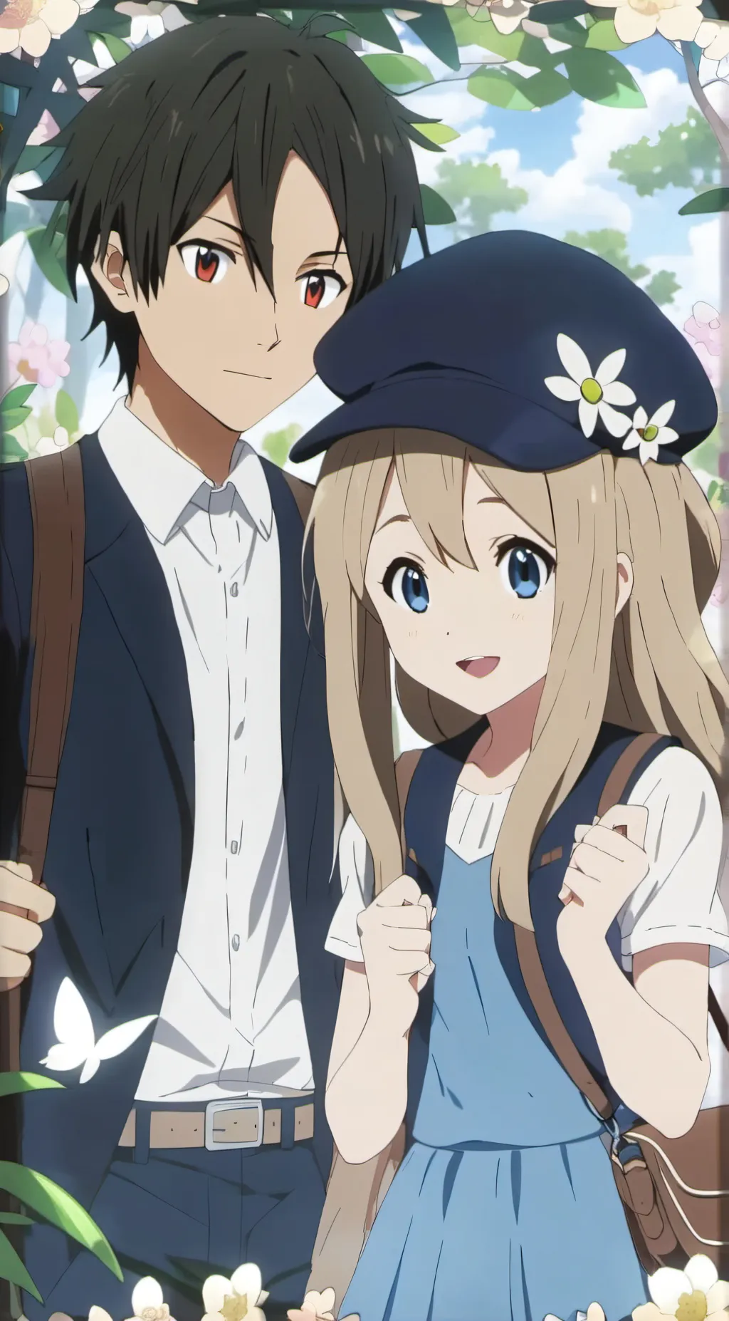 ai character: Ash x Serena  background