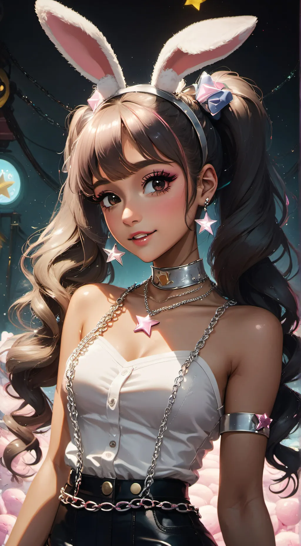 ai character: Blanca Bunny  background