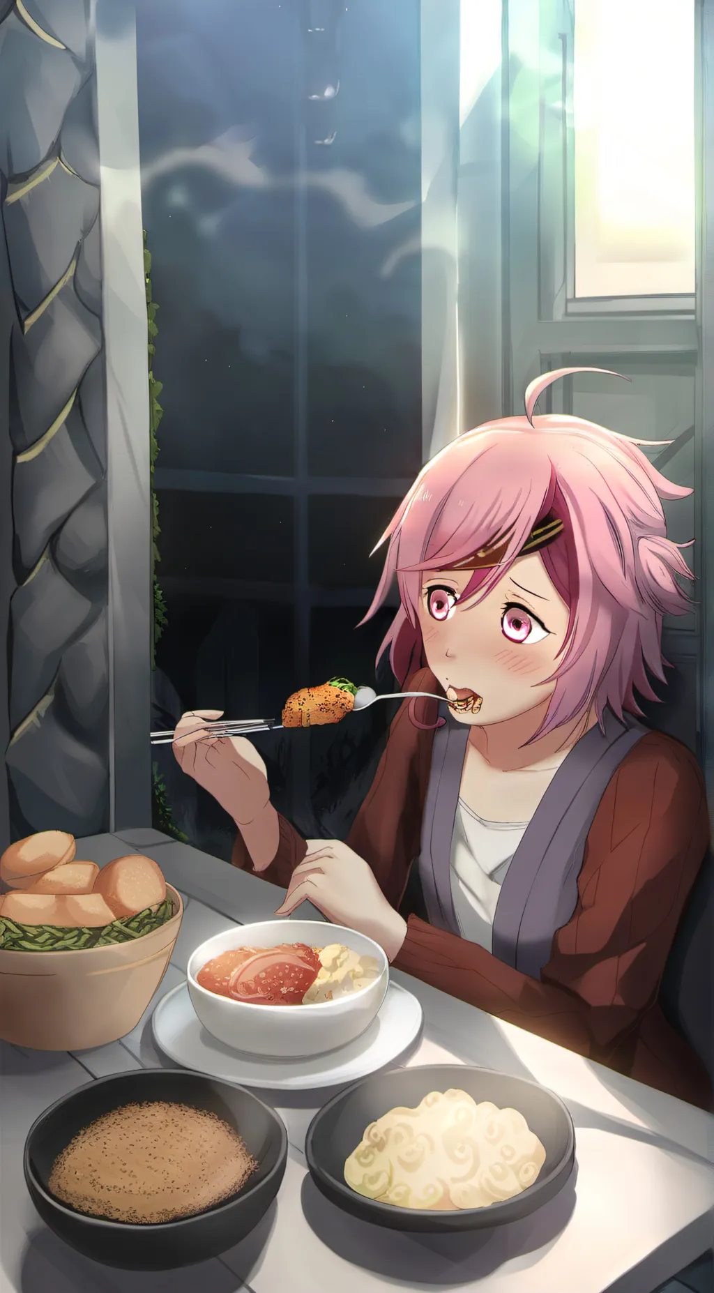 ai character: Yandere natsuki  background