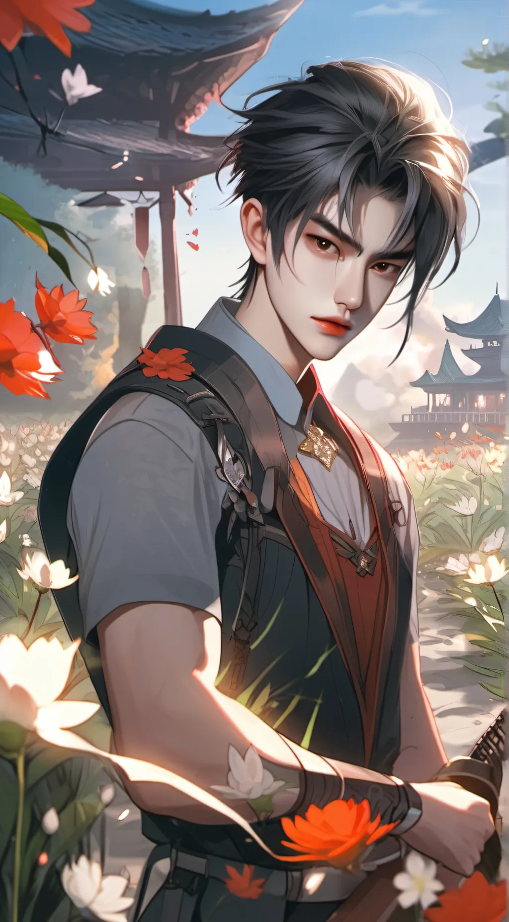 ai character: ash background