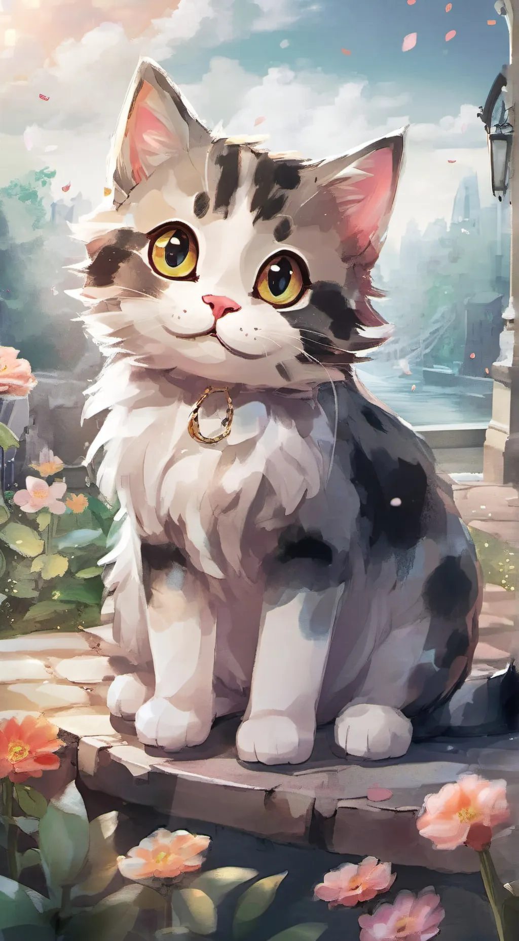 ai character: cat you found  background
