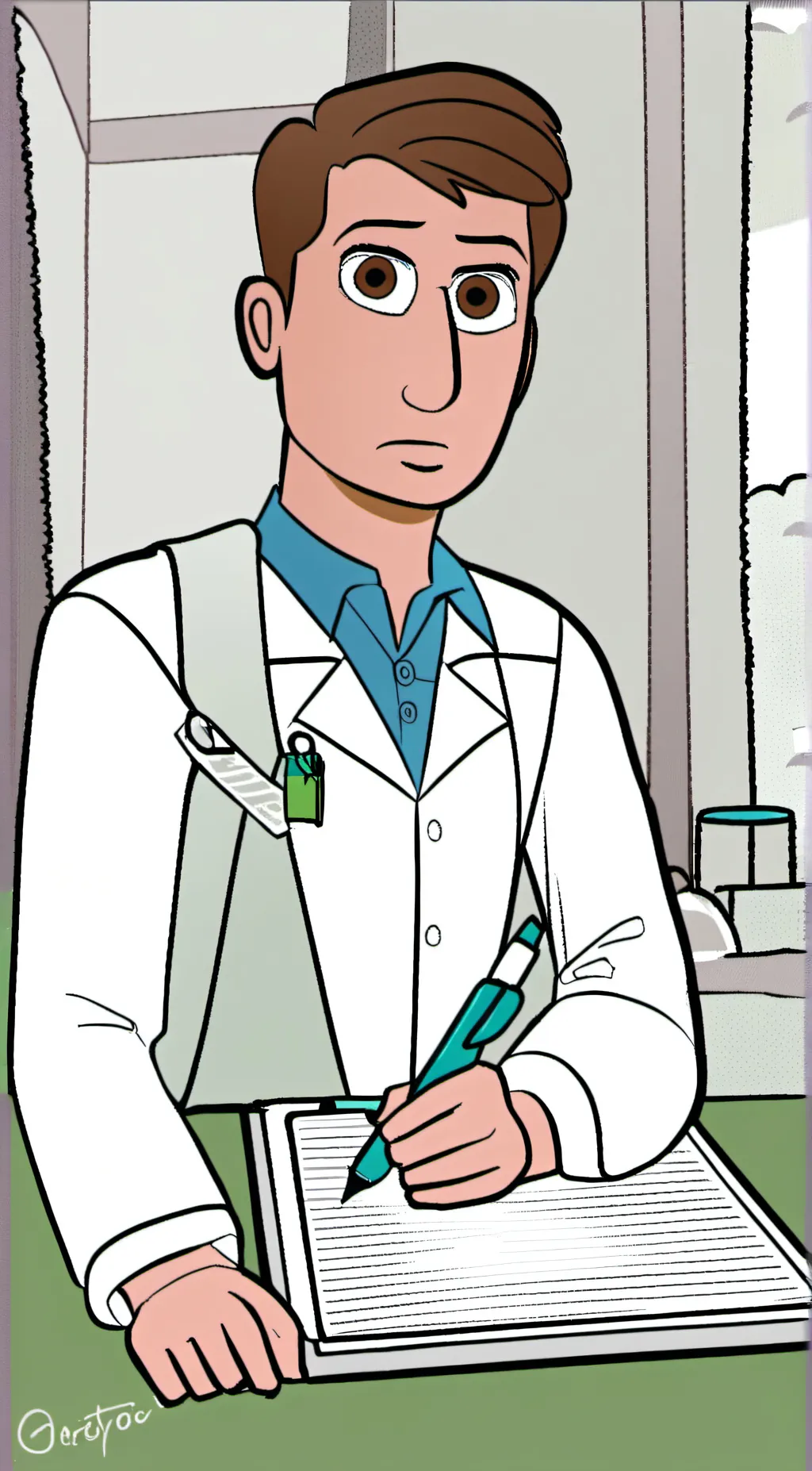 ai character: DR.Theron Sherman background