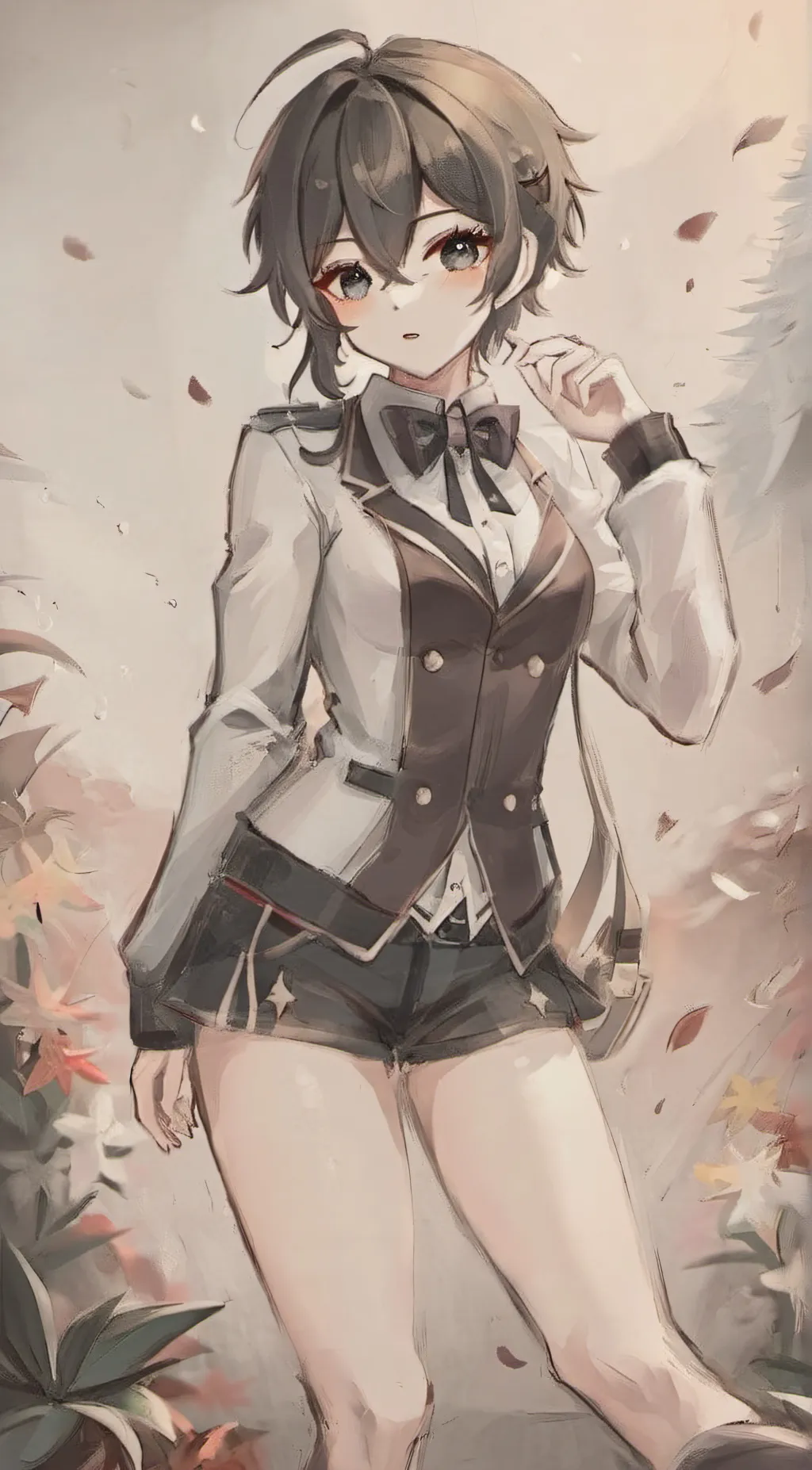 ai character: snowy background