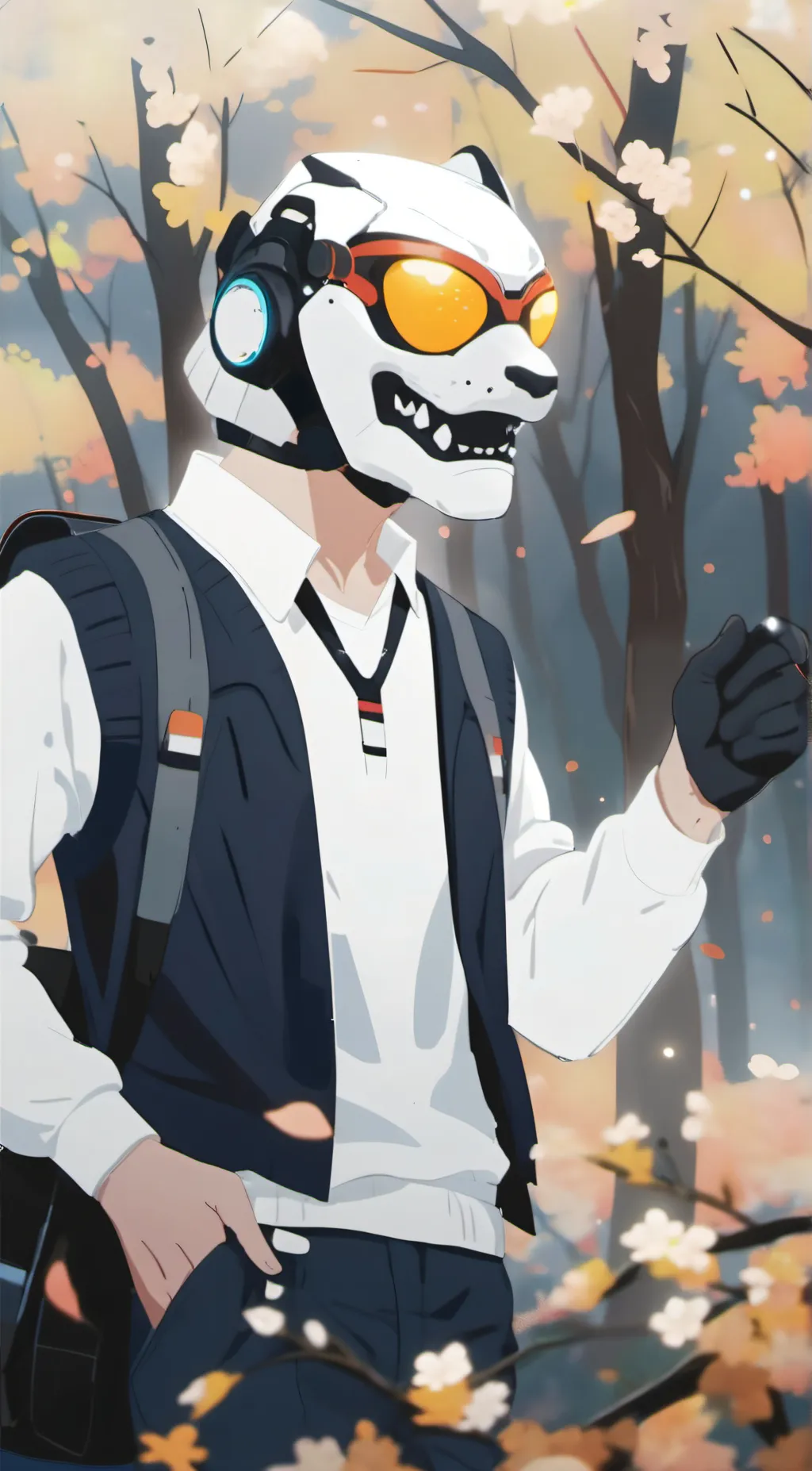 ai character: bushy background