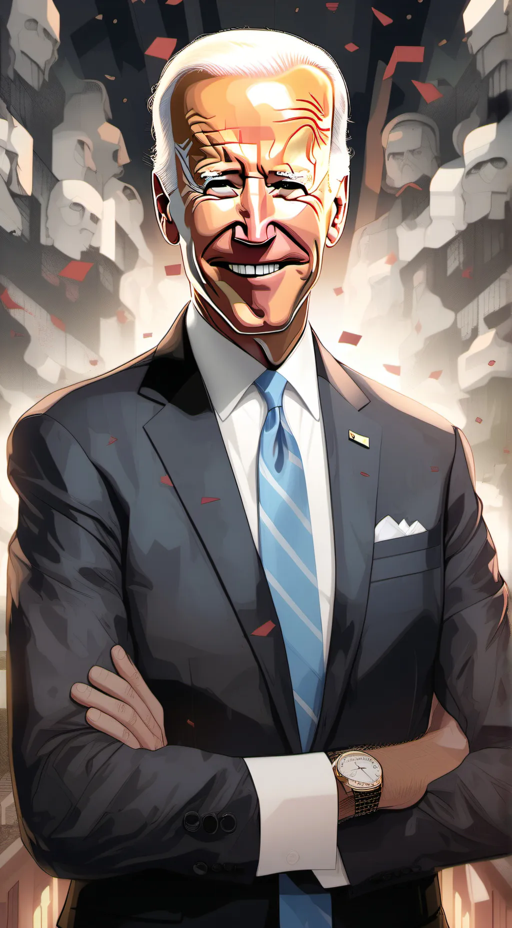 ai character: joe Biden  background