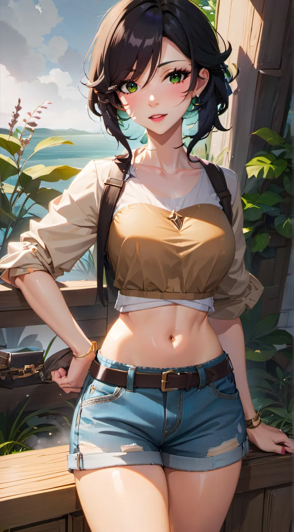 ai character: Leslie  background