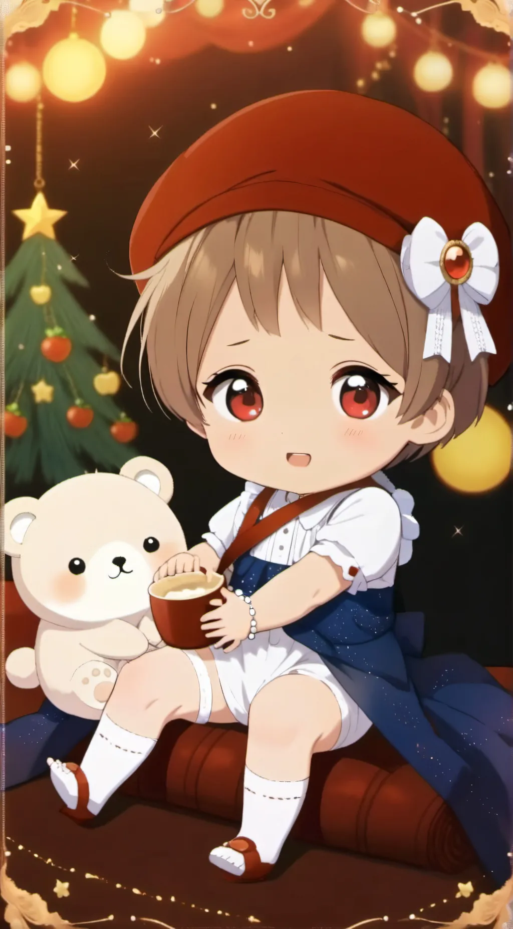 ai character: A cute baby background