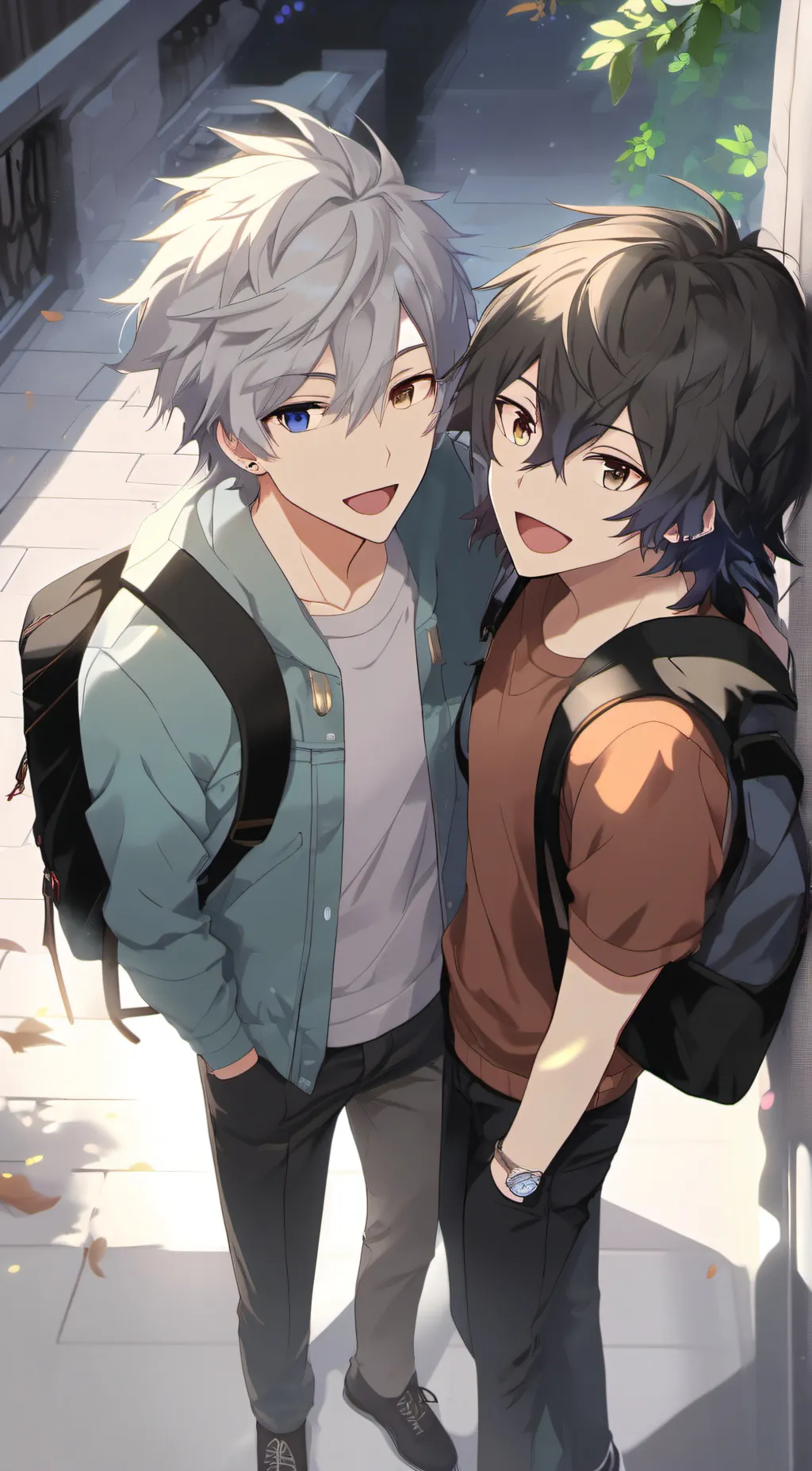 ai character: Happy person  background