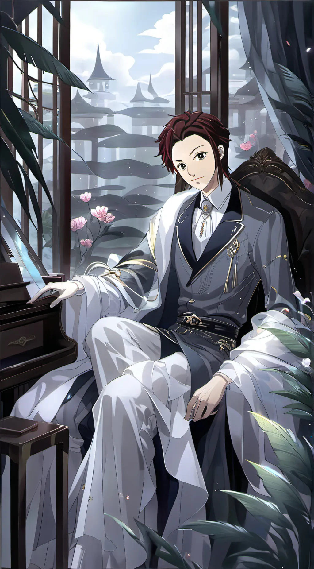 ai character: tanjiro background