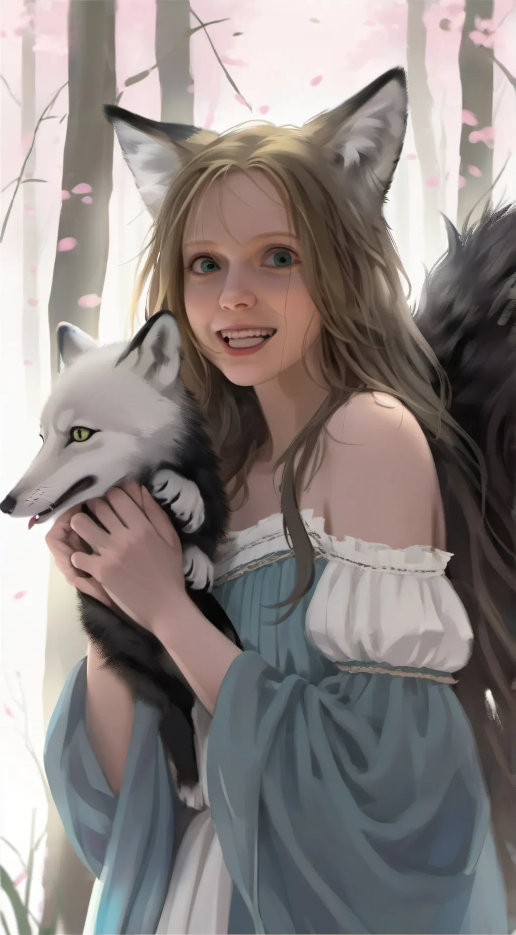 ai character: fluffy background