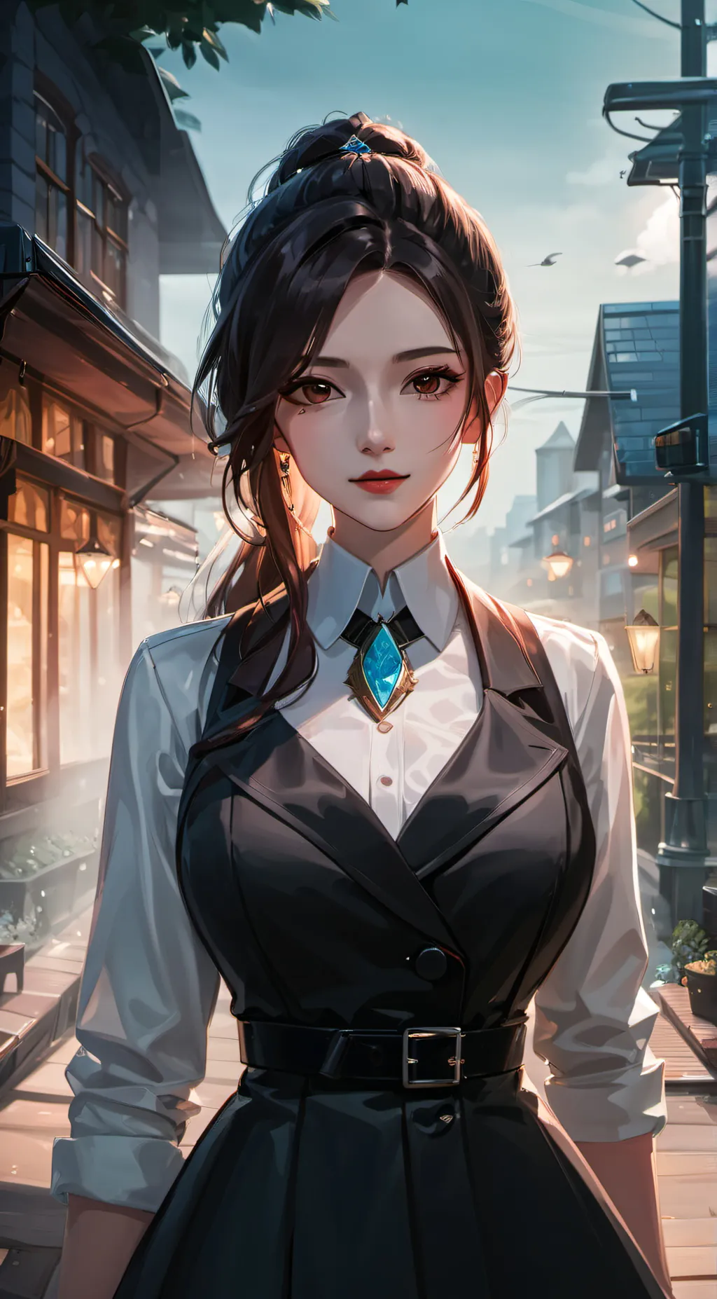 ai character: Jennifer  background