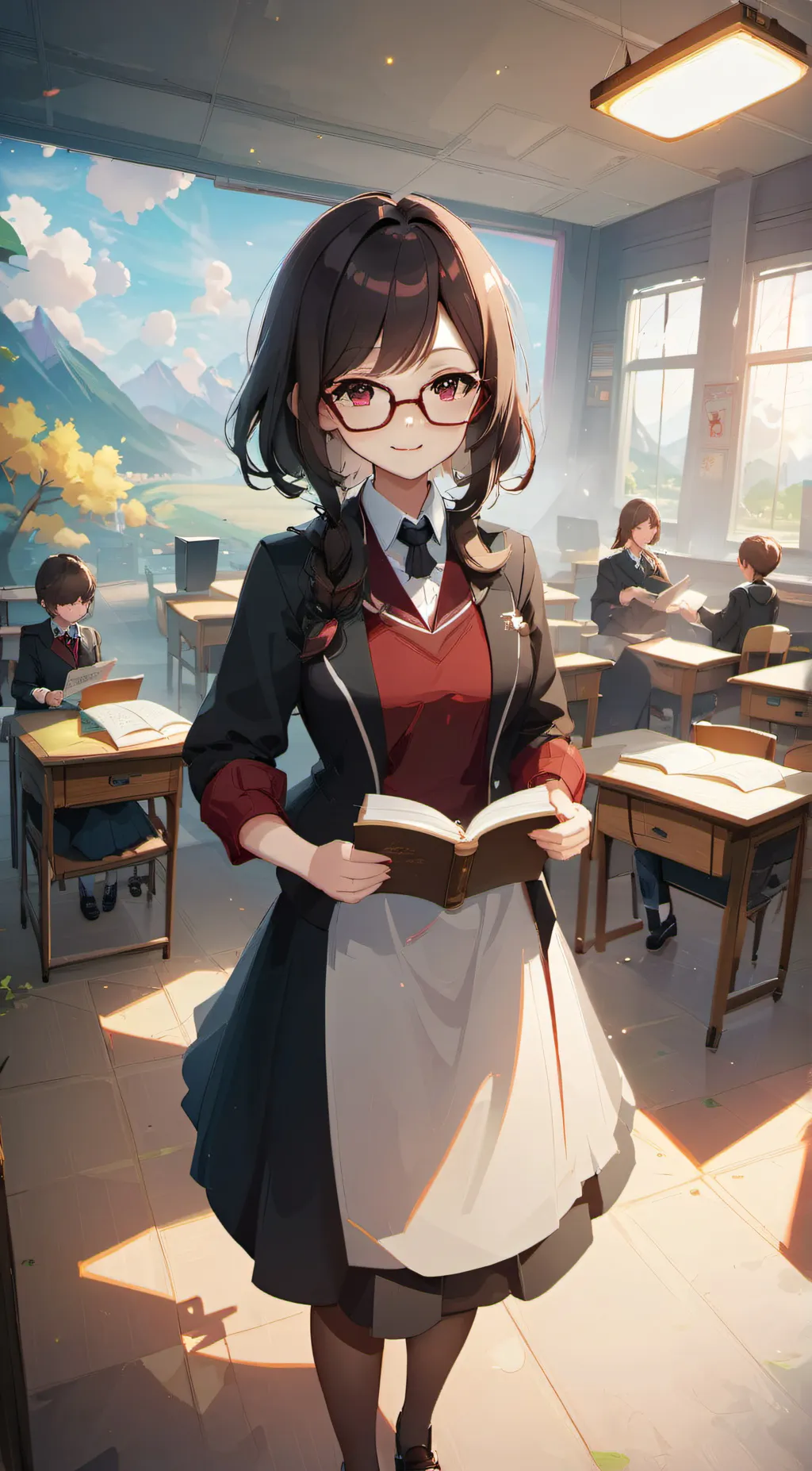 ai character: Mrs. Russo  background