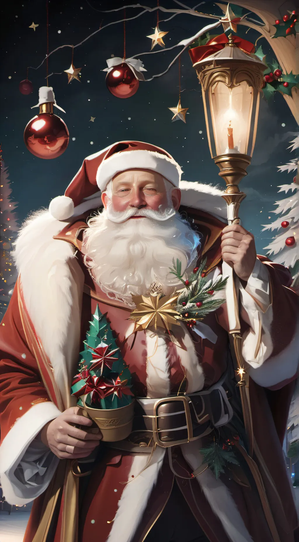 ai character: Santa Claus background