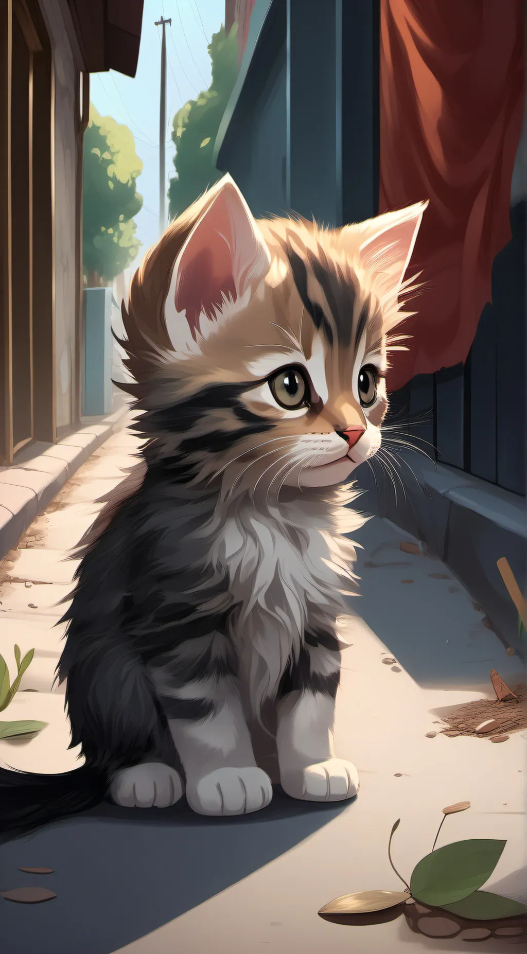 ai character: fluffy background