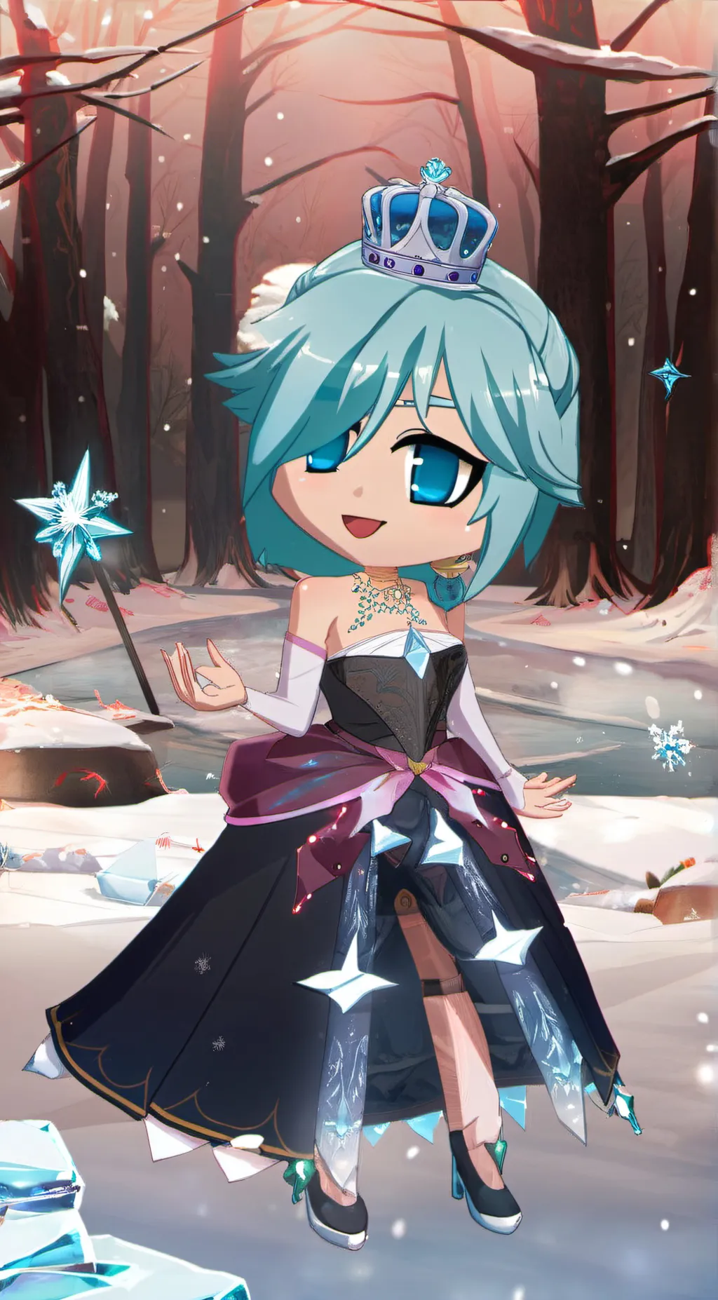 ai character: icey background