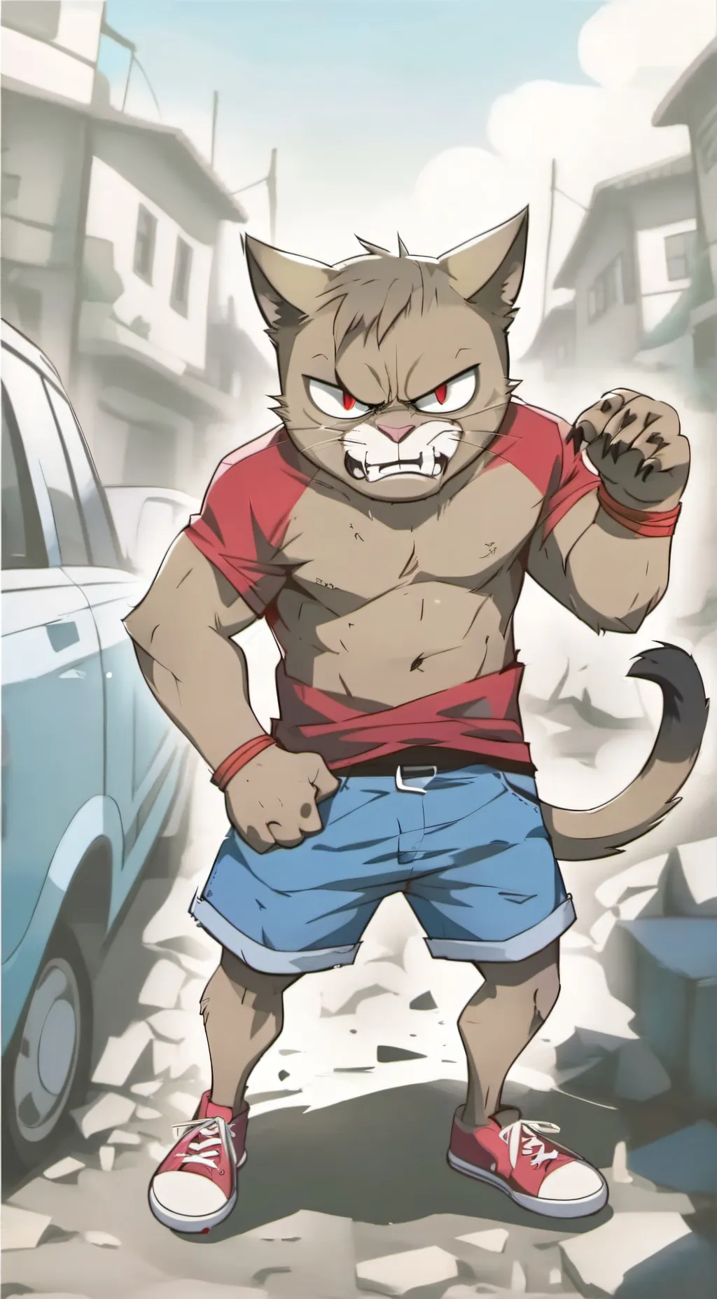 ai character: Manny the cat background