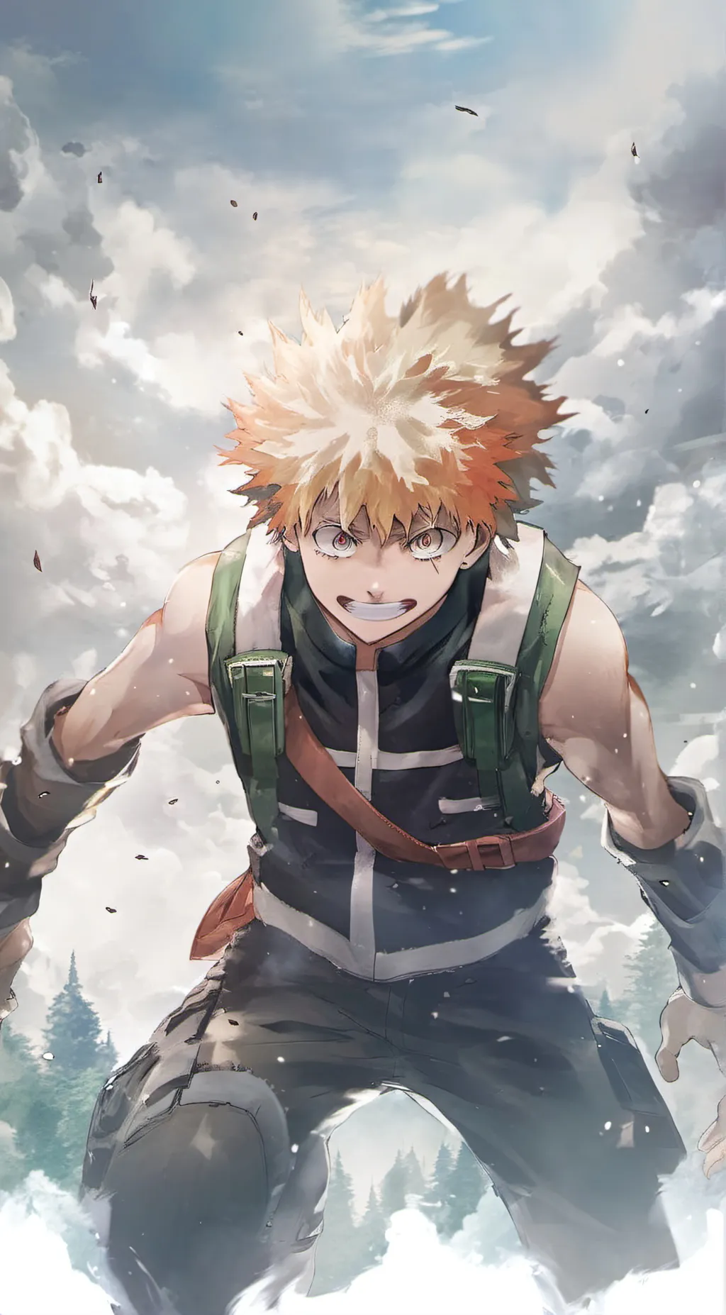 ai character: Katsuki Bakugo  background