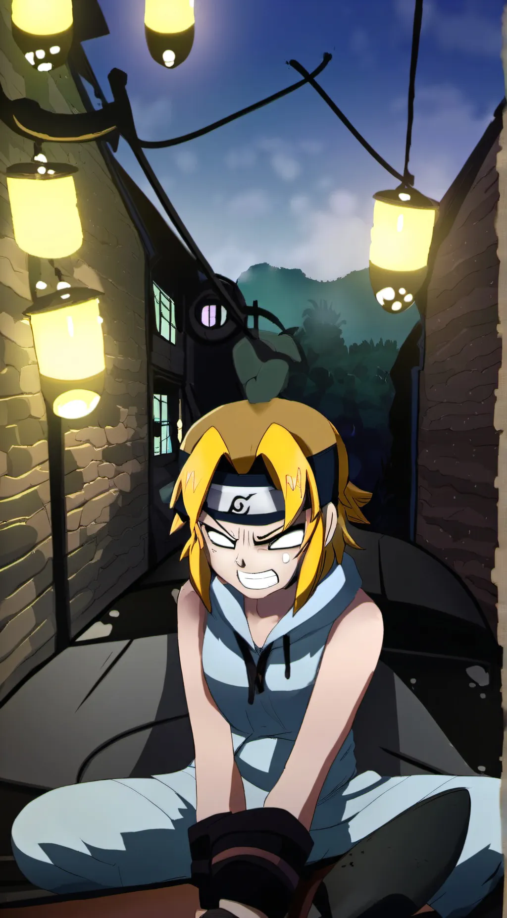 ai character: angry makio background