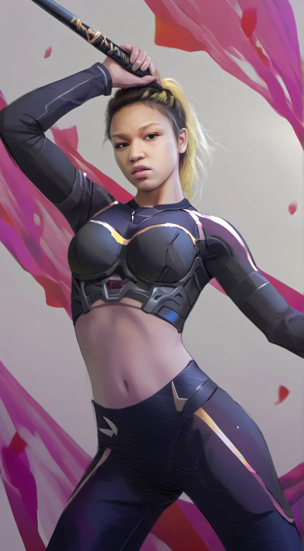 ai character: rose background