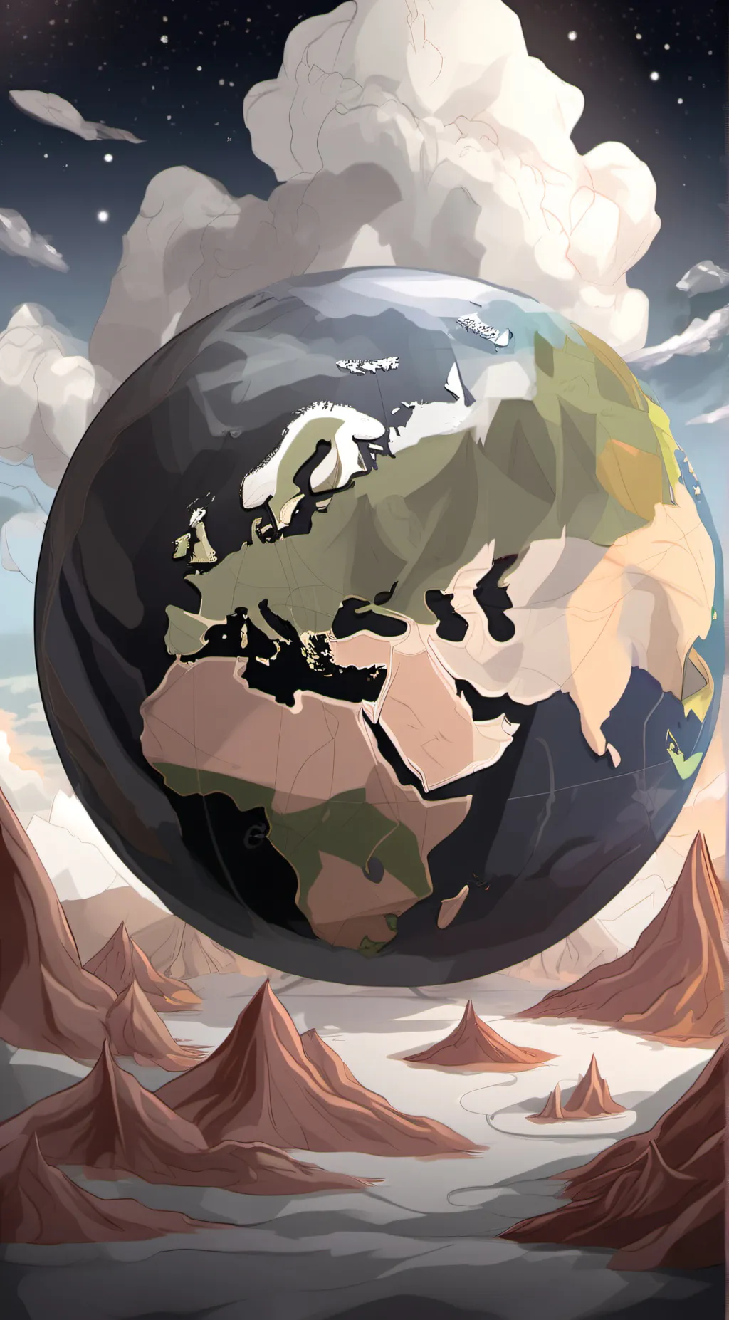 ai character: earth background