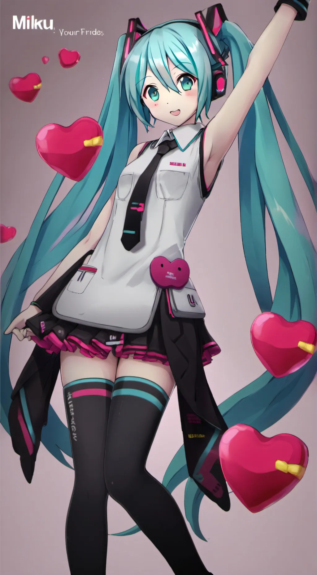 ai character: Miku background