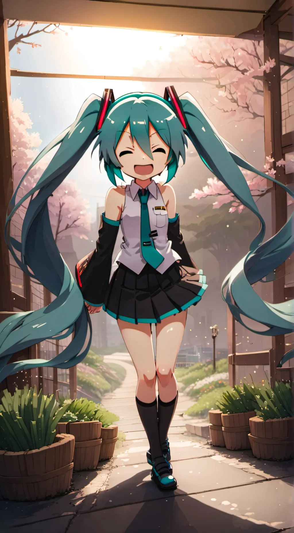 ai character: Hatsune miku background